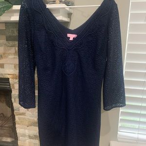 Lilly Pulitzer Navy long sleeve dress